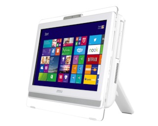 Моноблок MSI AE200-012RU 19.5" HD+ Touch E2-3000/4Gb/500Gb/HD8280/DVDRW/W7HP/WiFi/white/250cd/1000:1 1600*900/WEB/клавиатура/мышь