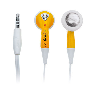 Наушники с микрофоном Genius GHP-02S yellow