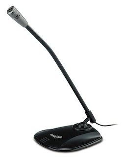 Микрофон  Genius Mic-01A металик/черный