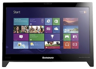 Моноблок Lenovo C255 18.5" HD E1-2500/4Gb/500Gb/HD8240/DVDRW/DOS/WiFi/black 1366*768/Web/клавиатура /черный
