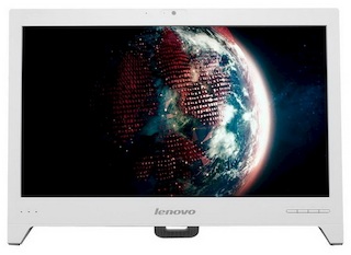 Моноблок Lenovo C255 18.5" HD E1-2500/4Gb/500Gb/HD8240/DVDRW/DOS/WiFi/white 1366*768/Web/клавиатура /белый