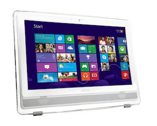 Моноблок MSI AE220-010RU 21.5" FHD Touch A4 5000/4Gb/500Gb/HD8280/DVDRW/W7HP/WiFi/white/250cd/1000:1/Web/клавиатура/мышь