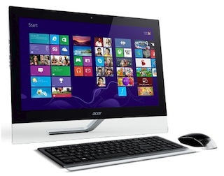 Моноблок Acer Aspire U5-610 23" FHD Touch i5 4200M/6Gb/1Tb/SSD 20Gb/GTX760 2Gb/DVDRW/MCR/Win8/WiFi/BT/Web/беспроводная клавиатура/беспроводная мышь